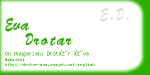 eva drotar business card